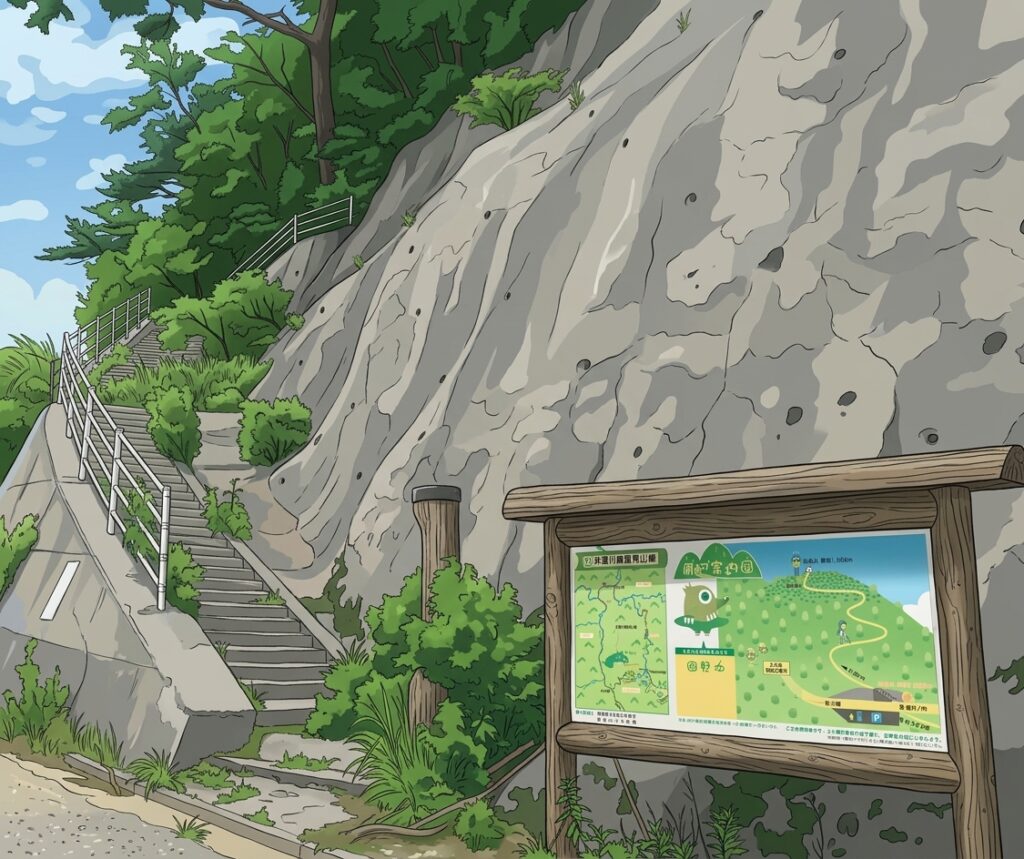 阿波国見山のイラスト