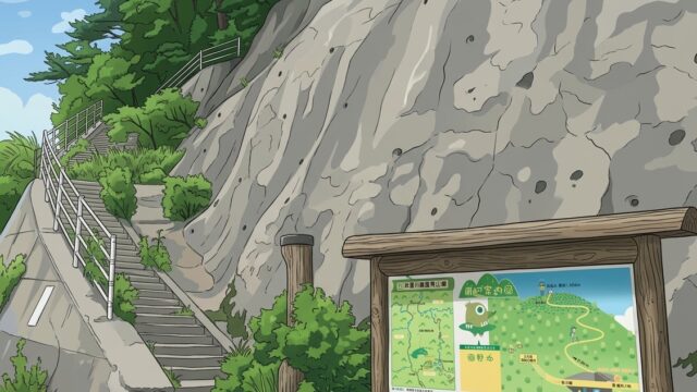 阿波国見山のイラスト